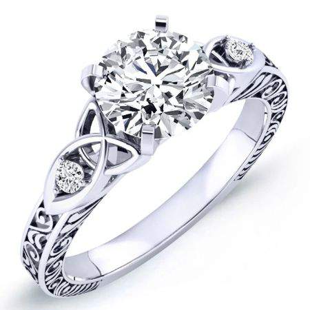 Venus Round Diamond Engagement Ring (Lab Grown Igi Cert) whitegold