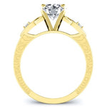 Venus Round Moissanite Bridal Set yellowgold