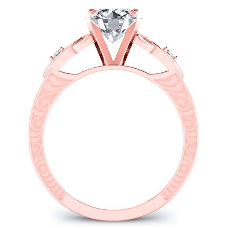 Venus Round Moissanite Bridal Set rosegold