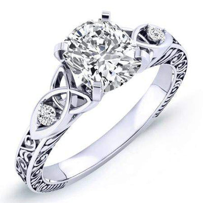 Venus Cushion Diamond Engagement Ring (Lab Grown Igi Cert) whitegold