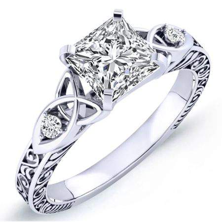 Venus Princess Diamond Engagement Ring (Lab Grown Igi Cert) whitegold