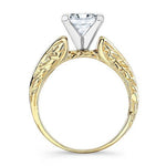 Verbena Princess Moissanite Engagement Ring yellowgold