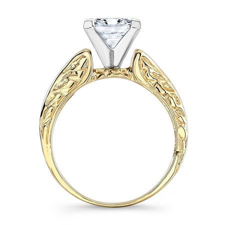 Verbena Princess Moissanite Engagement Ring yellowgold