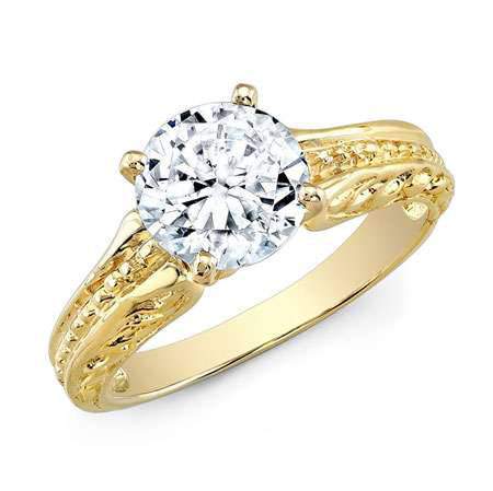 Verbena Round Diamond Engagement Ring (Lab Grown Igi Cert) yellowgold