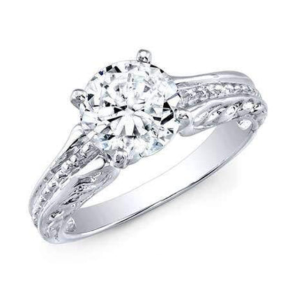 Verbena Round Diamond Engagement Ring (Lab Grown Igi Cert) whitegold