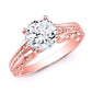 Verbena Round Moissanite Engagement Ring rosegold