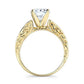 Verbena Round Moissanite Engagement Ring yellowgold