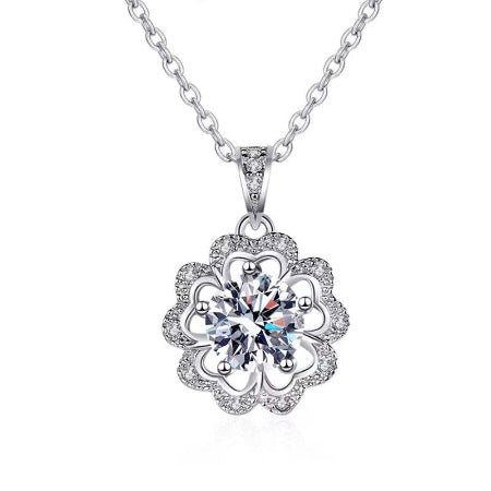 Vieta Moissanite Necklace whitegold