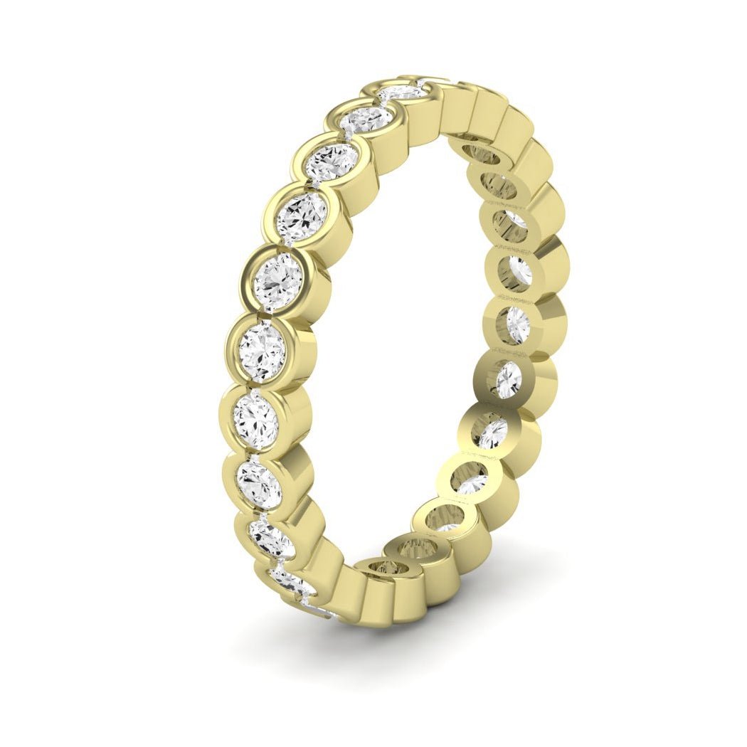 Vinca Round Cut Diamond Eternity Band (Clarity Enhanced) yellowgold