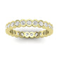 Vinca Round Cut Diamond Eternity Band (Clarity Enhanced) yellowgold