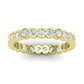 Vinca Round Cut Moissanite Eternity Band yellowgold