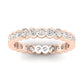 Vinca Round Cut Moissanite Eternity Band rosegold