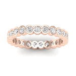 Vinca Round Cut Moissanite Eternity Band rosegold