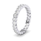 Vinca Round Cut Moissanite Eternity Band whitegold