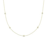 Vinca Strand Diamond Accented Necklace yellowgold