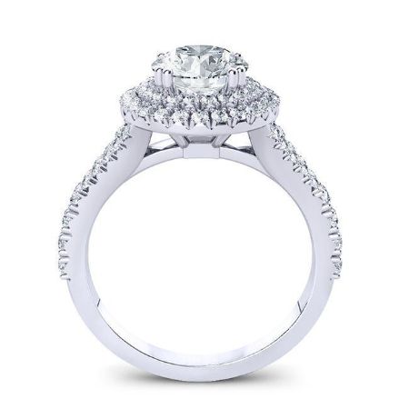 Viola Diamond Matching Band Only (engagement Ring Not Included) For Ring With Round Center whitegold