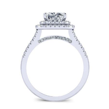 Viola Moissanite Matching Band Only (engagement Ring Not Included) For Ring With Princess Center whitegold