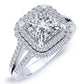 Viola Moissanite Matching Band Only (engagement Ring Not Included) For Ring With Princess Center whitegold