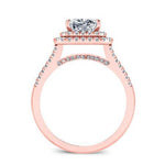 Viola Moissanite Matching Band Only (engagement Ring Not Included) For Ring With Princess Center rosegold