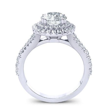 Viola Moissanite Matching Band Only (engagement Ring Not Included) For Ring With Round Center whitegold