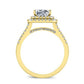 Viola Princess Moissanite Bridal Set yellowgold