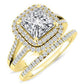 Viola Princess Moissanite Bridal Set yellowgold