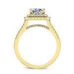 Viola Princess Moissanite Engagement Ring yellowgold