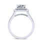 Viola Princess Moissanite Engagement Ring whitegold