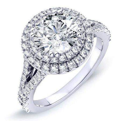 Viola Round Diamond Engagement Ring (Lab Grown Igi Cert) whitegold