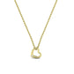 Virginia - Heart Shape Diamond Accented Necklace yellowgold