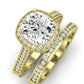 Wallflower Cushion Diamond Bridal Set (Lab Grown Igi Cert) yellowgold