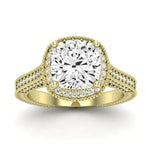Wallflower Cushion Diamond Bridal Set (Lab Grown Igi Cert) yellowgold