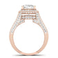 Wallflower Cushion Diamond Bridal Set (Lab Grown Igi Cert) rosegold