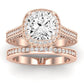 Wallflower Cushion Diamond Bridal Set (Lab Grown Igi Cert) rosegold