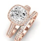 Wallflower Cushion Diamond Bridal Set (Lab Grown Igi Cert) rosegold