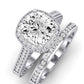 Wallflower Cushion Diamond Bridal Set (Lab Grown Igi Cert) whitegold