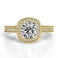 Wallflower Cushion Diamond Engagement Ring (Lab Grown Igi Cert) yellowgold