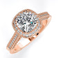 Wallflower Cushion Diamond Engagement Ring (Lab Grown Igi Cert) rosegold