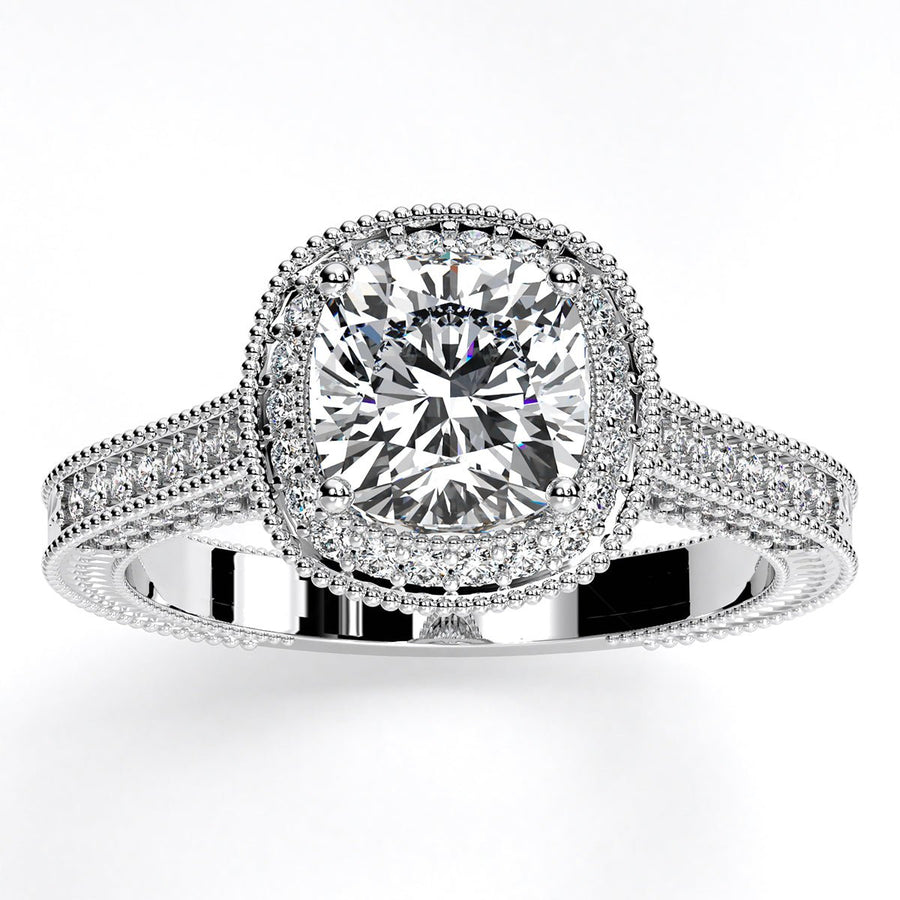 5.00 ct - Wallflower - Cushion Lab Diamond Engagement Ring (IGI Certified)