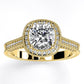 Wallflower Cushion Diamond Engagement Ring (Lab Grown Igi Cert) yellowgold