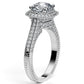 Wallflower Cushion Diamond Engagement Ring (Lab Grown Igi Cert) whitegold