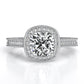 Wallflower Cushion Diamond Engagement Ring (Lab Grown Igi Cert) whitegold