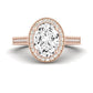 Wallflower Diamond Matching Band Only ( Engagement Ring Not Included) For Ring With Oval Center rosegold