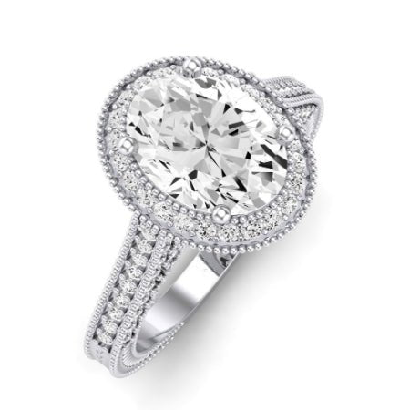 Wallflower Diamond Matching Band Only ( Engagement Ring Not Included) For Ring With Oval Center whitegold