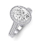 Wallflower Diamond Matching Band Only ( Engagement Ring Not Included) For Ring With Oval Center whitegold