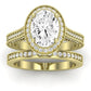 Wallflower Diamond Matching Band Only ( Engagement Ring Not Included) For Ring With Oval Center yellowgold