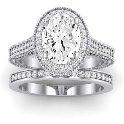 Wallflower Diamond Matching Band Only ( Engagement Ring Not Included) For Ring With Oval Center whitegold