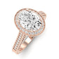 Wallflower Diamond Matching Band Only ( Engagement Ring Not Included) For Ring With Oval Center rosegold