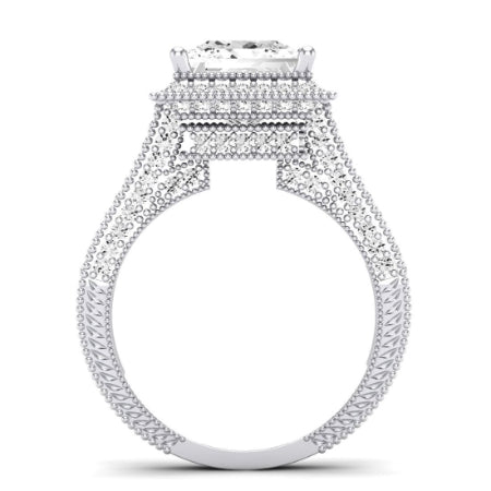 Wallflower Diamond Matching Band Only (does Not Include Engagement Ring) For Ring With Princess Center whitegold