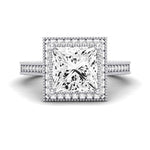 Wallflower Diamond Matching Band Only (does Not Include Engagement Ring) For Ring With Princess Center whitegold